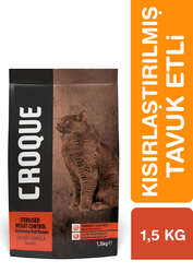 Croque Kısırlaştırılmış Kuru Kedi Maması (Sterilised) Tavuk Etli 1,5KG (33/10) - Thumbnail