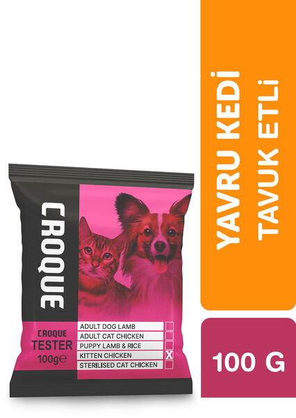 Croque Yavru Kuru Kedi Maması (Kitten) Tavuk Etli 100GR