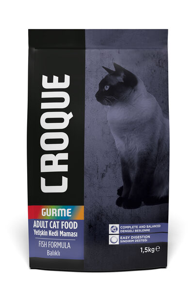 Croque Yetişkin Gurme Kuru Kedi Maması (Adult Cat) Balıklı 1,5KG