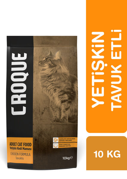 Croque Yetişkin Kuru Kedi Maması (Adult Cat) Tavuk Etli 10KG