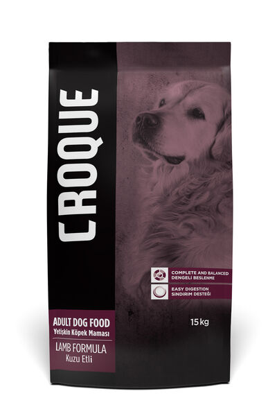 Croque Yetişkin Kuru Köpek Maması (Adult Dog) Kuzu Etli 15KG(18/08)