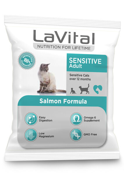 LaVital Yetişkin Kuru Kedi Maması (Sensitive Adult) Somonlu 100GR