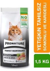 Pronature Tahılsız Yetişkin Kuru Kedi Maması (Perfect Maintenance) - Somonlu Enginarlı - 1,5KG - Thumbnail