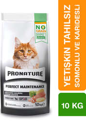 Pronature Tahılsız Yetişkin Kuru Kedi Maması (Perfect Maintenance) - Somonlu ve Enginarlı – 10KG - Thumbnail