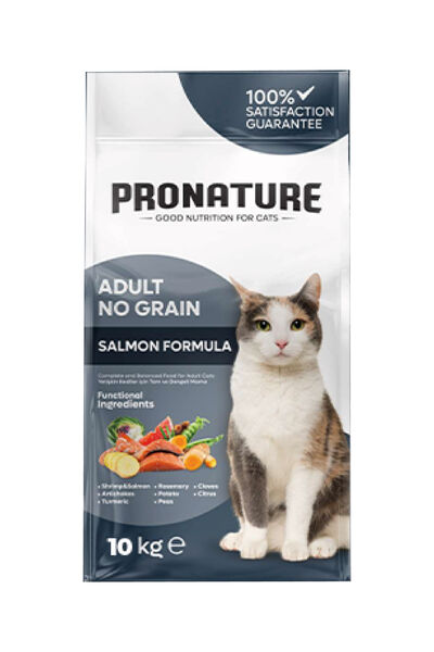 Pronature Tahılsız Yetişkin Kuru Kedi Maması (Perfect Maintenance) - Somonlu ve Enginarlı – 10KG